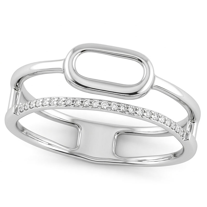 Briliantový prsteň z bieleho zlata – Obrázok 2